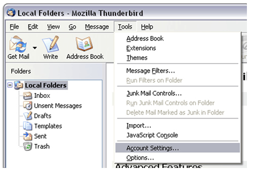 Thunderbird Email Setup